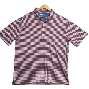 Onward Reserve Men's XXL Red White Blue Striped Golf Polo Short Sleeve Shirt
